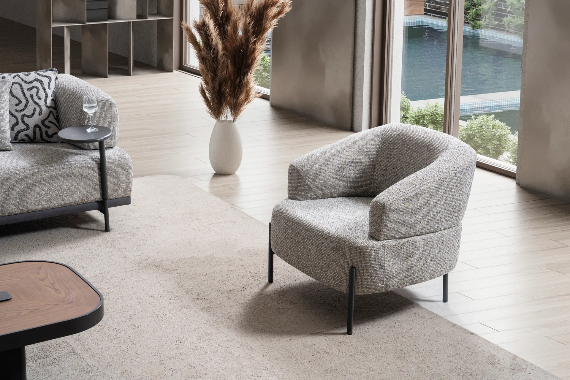 Verona Gri Koltuk Takımı